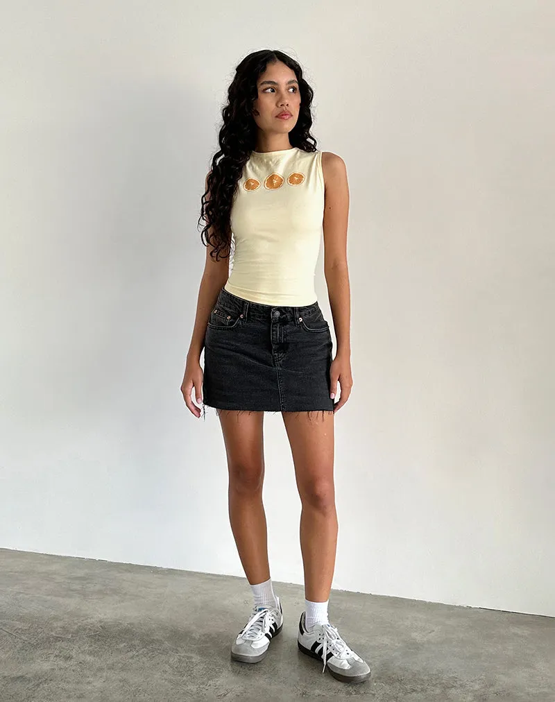 Leen Tank Top in Buttermilk Oranges