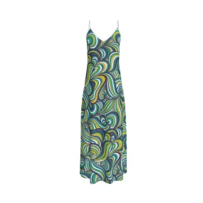 Lemon Lime Swirls Slip Dress