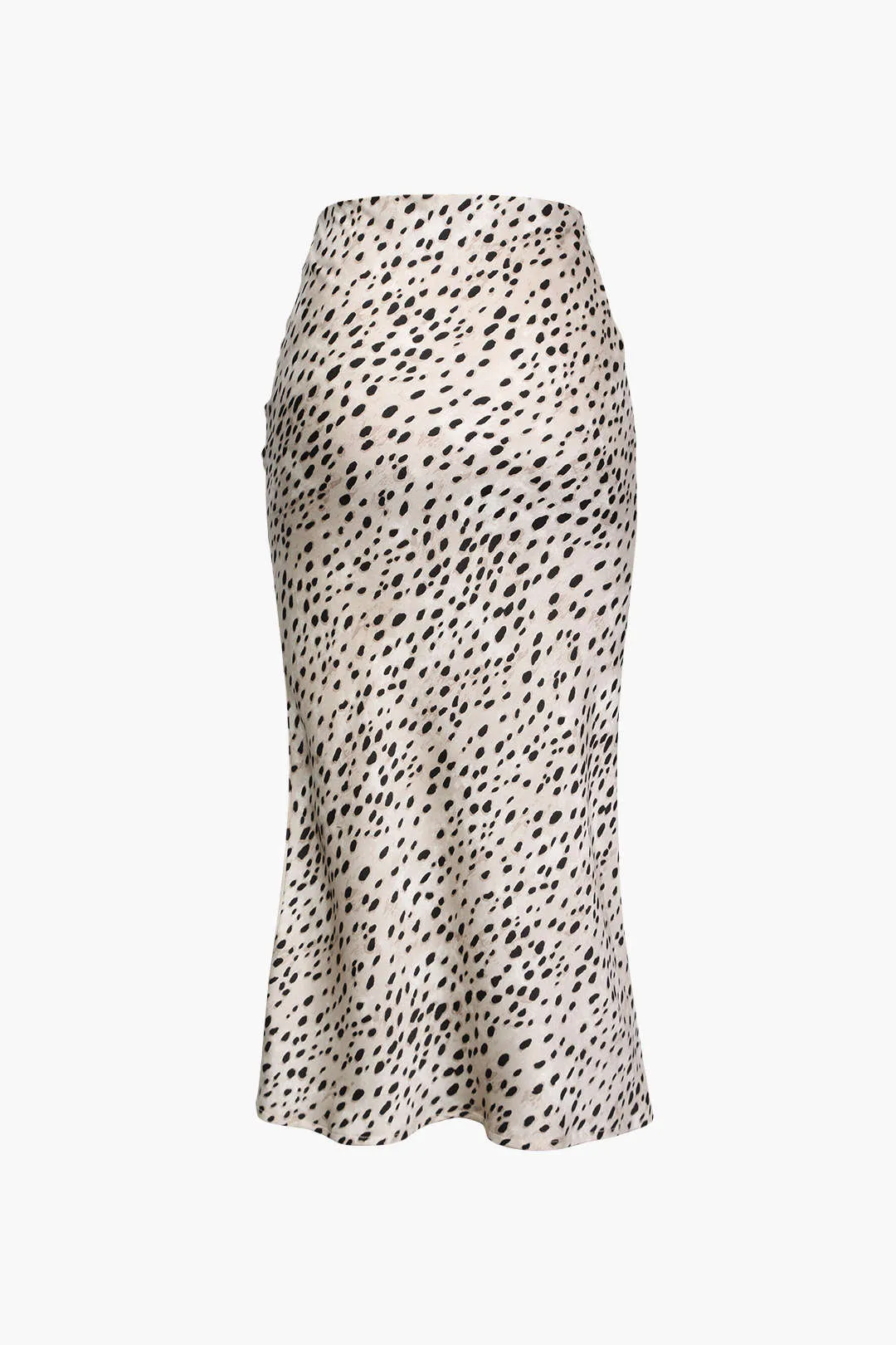 Leopard Drawstring Slit Skirt