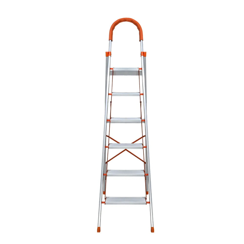 Lightweight Foldable Aluminium 6 Step Ladder - Giantz