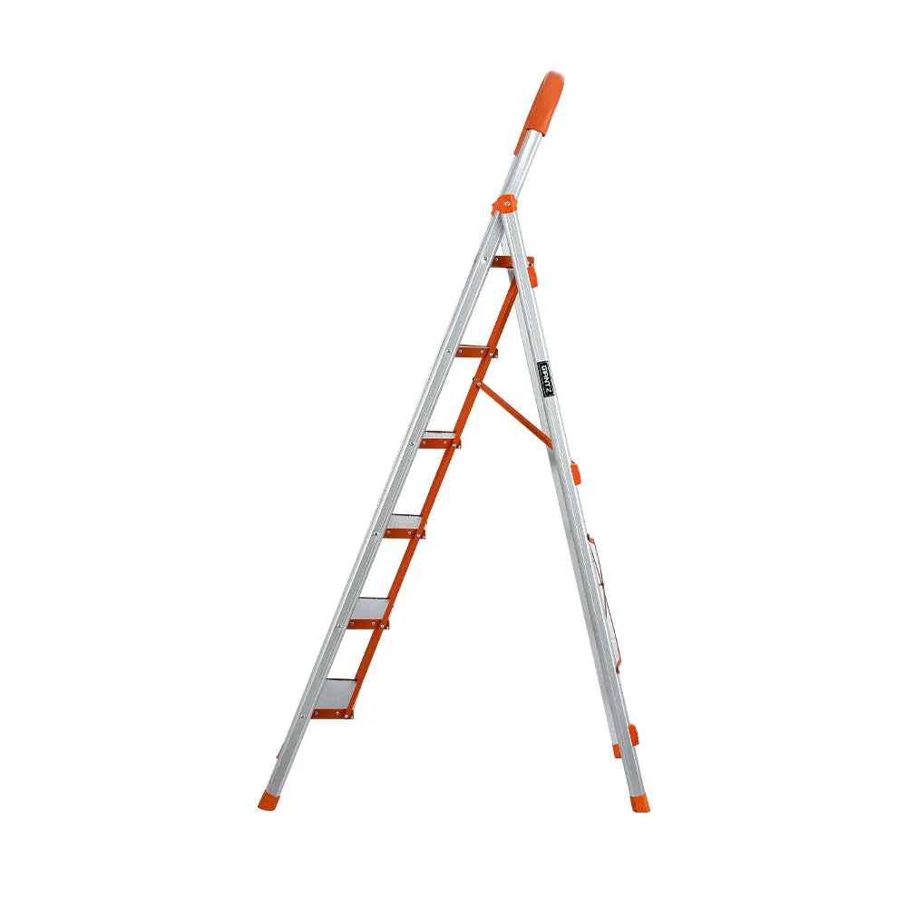 Lightweight Foldable Aluminium 6 Step Ladder - Giantz