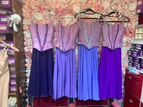 Lilac & Purple Pas de Quatre dresses - hire only