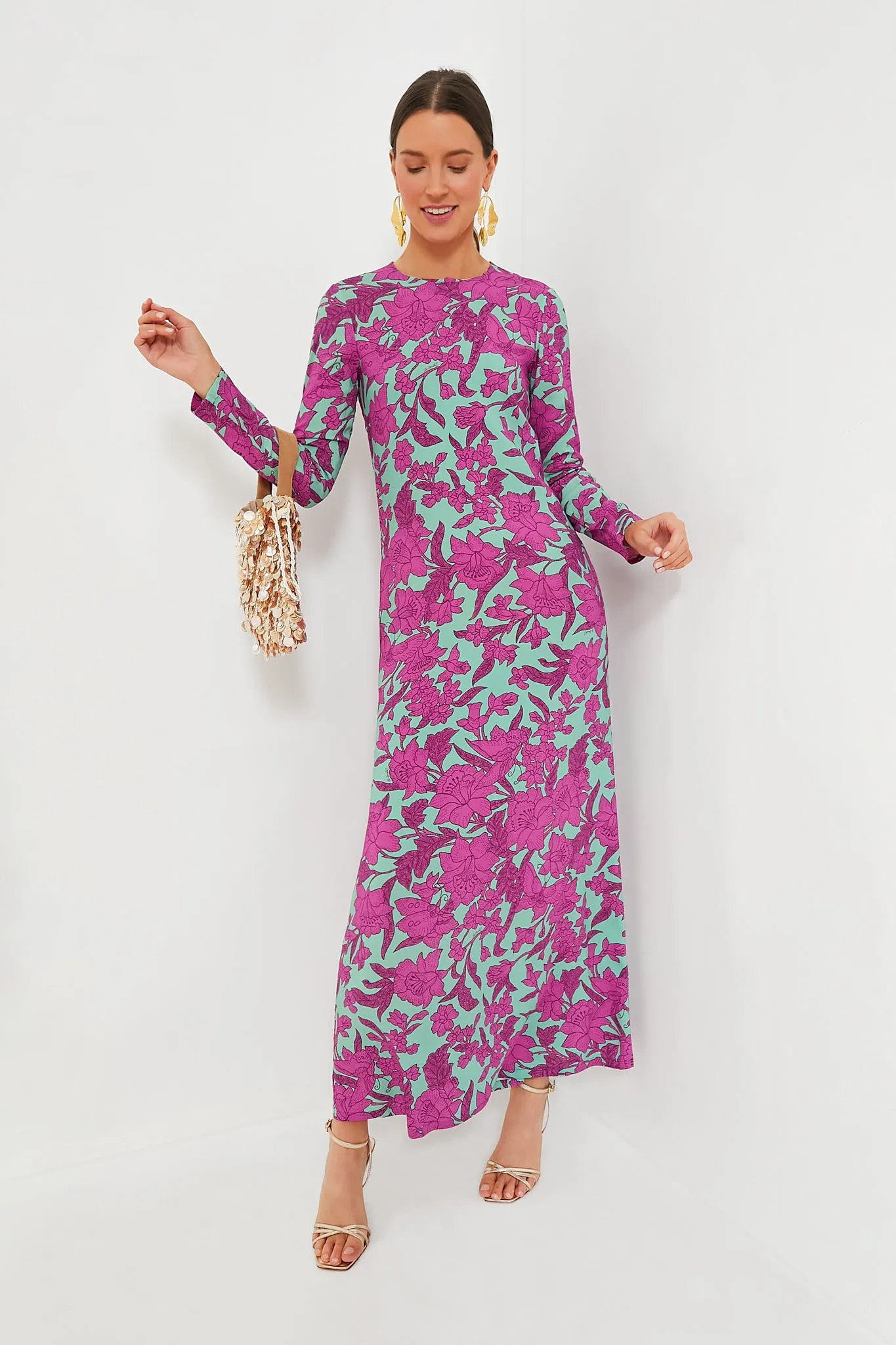 Lilium Long Sleeve Swing Dress