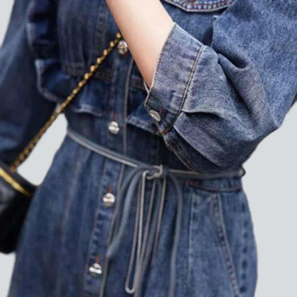 Long shift 90s denim dress