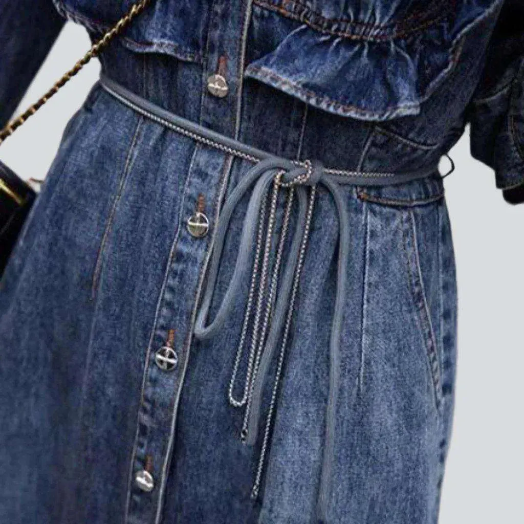 Long shift 90s denim dress