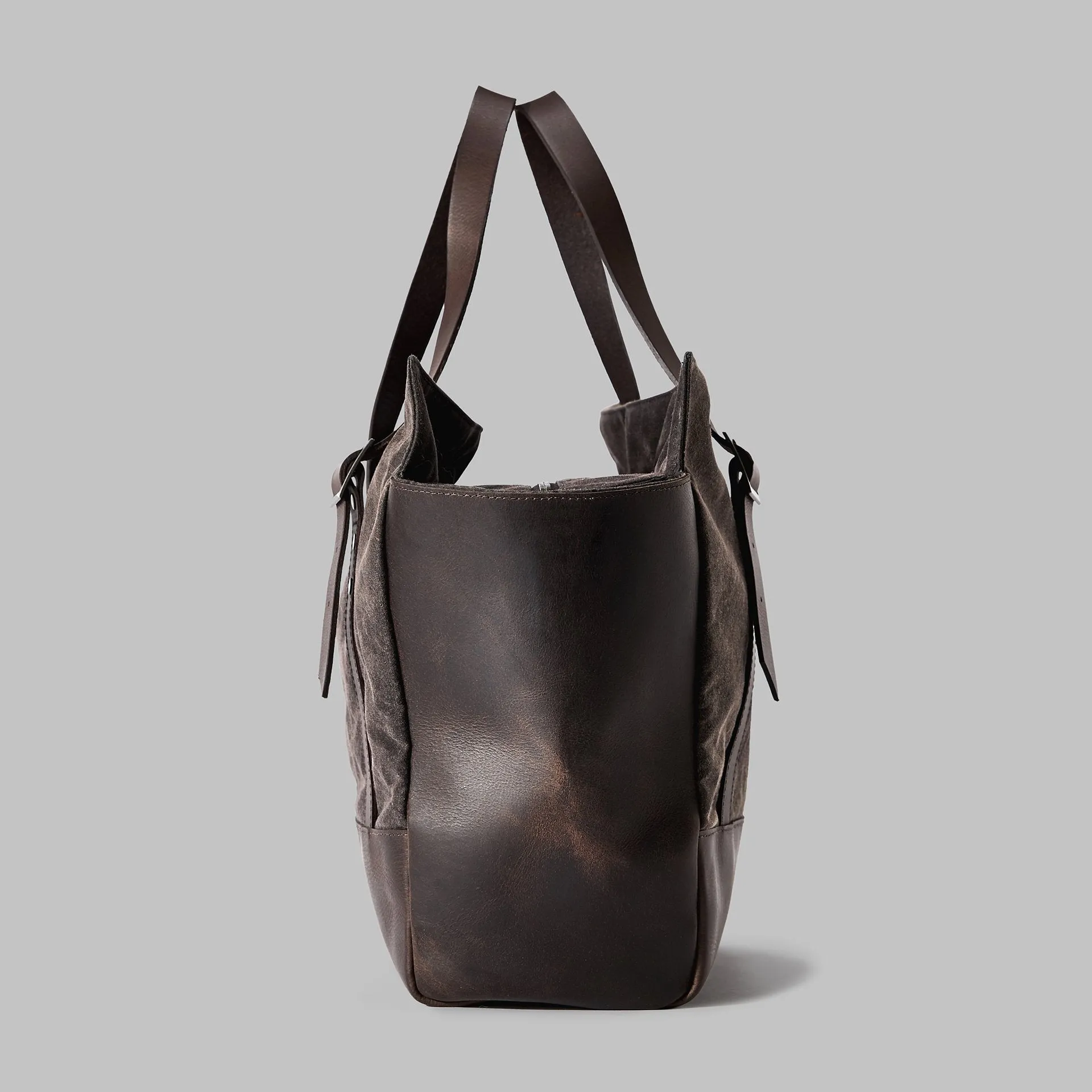 Longton Brown Waxed Cotton Large Tote