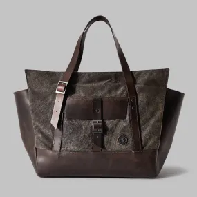 Longton Brown Waxed Cotton Large Tote