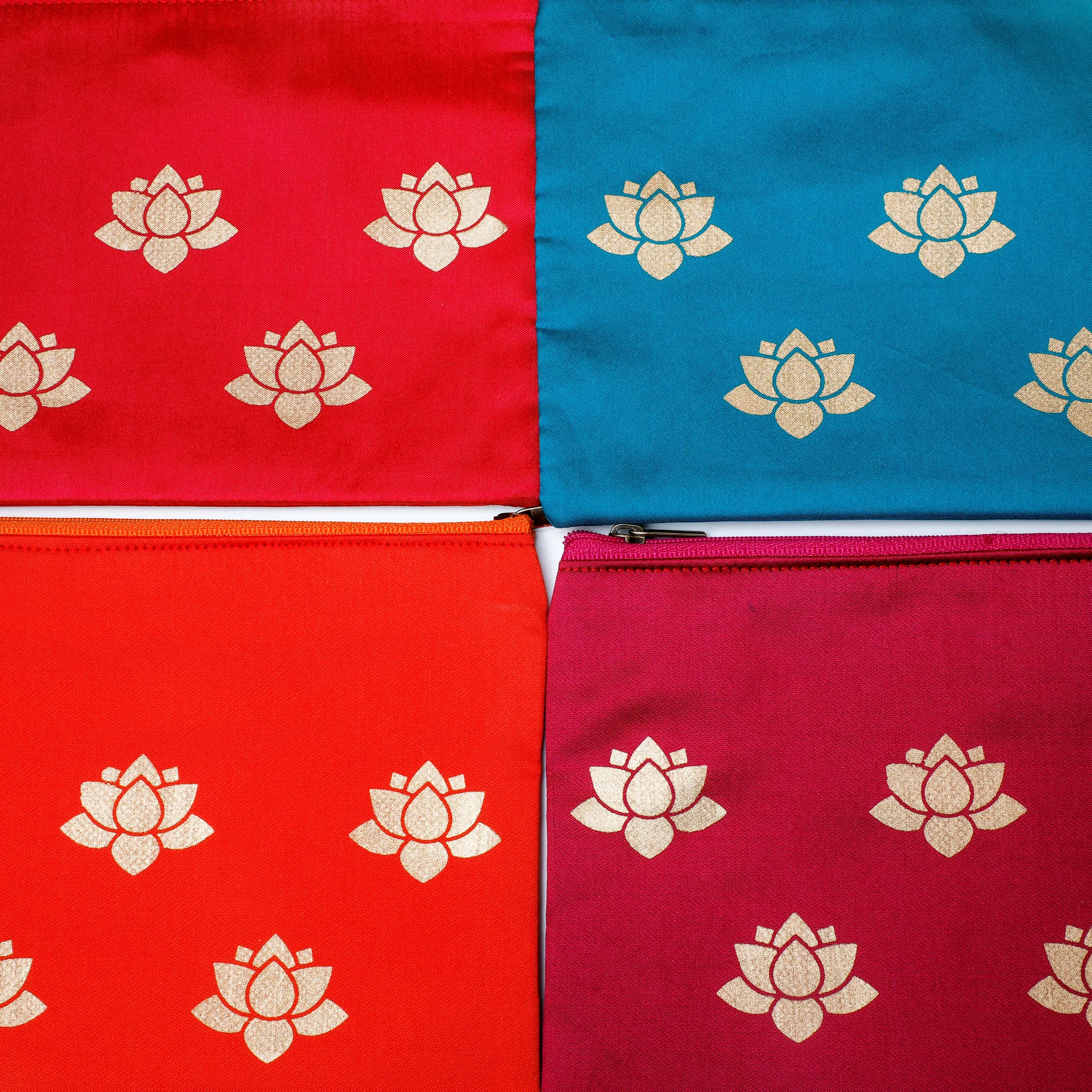 Lotus Printed Pouch