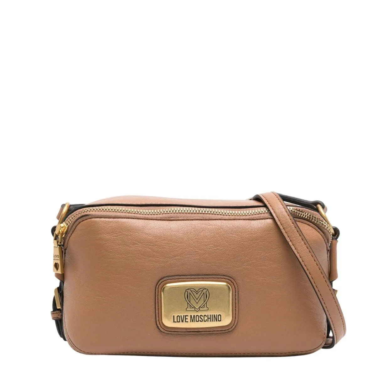 Love Moschino Logo Beige Crossbody Bag