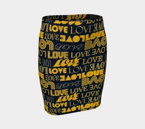 Love Printed Fitted Skirt