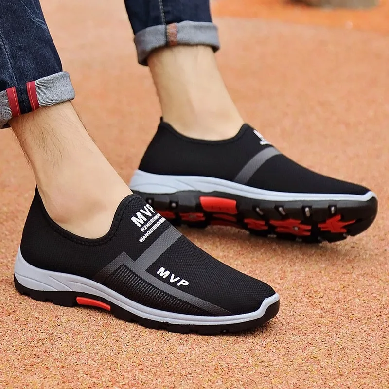 Men Casual Fashion Slip On Mesh Lightweight Sneakers