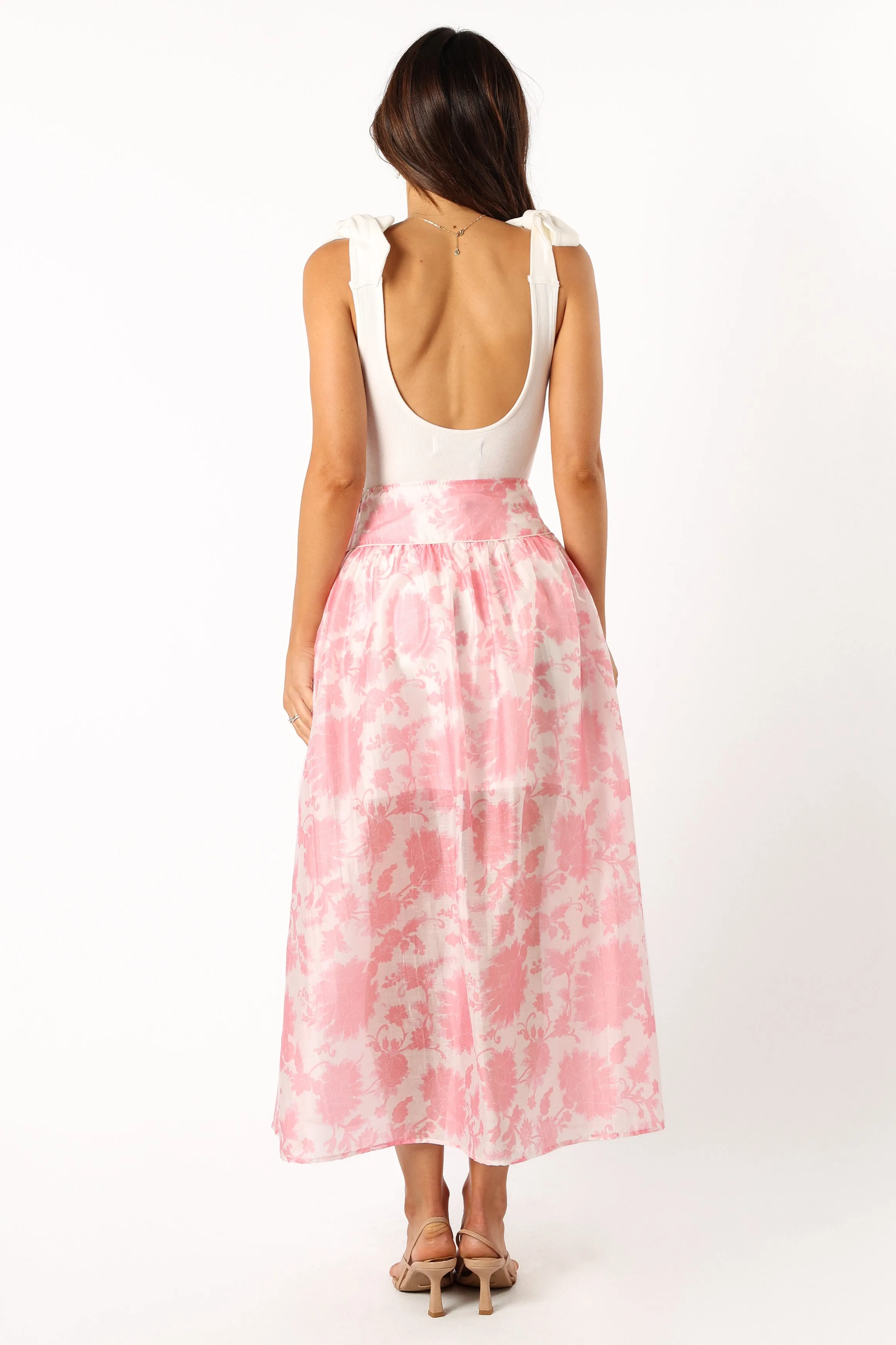 Miami Maxi Skirt - Pink Floral