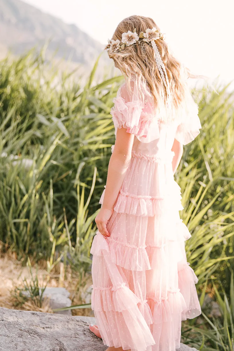 Mini Whimsical Maxi Dress in Blush