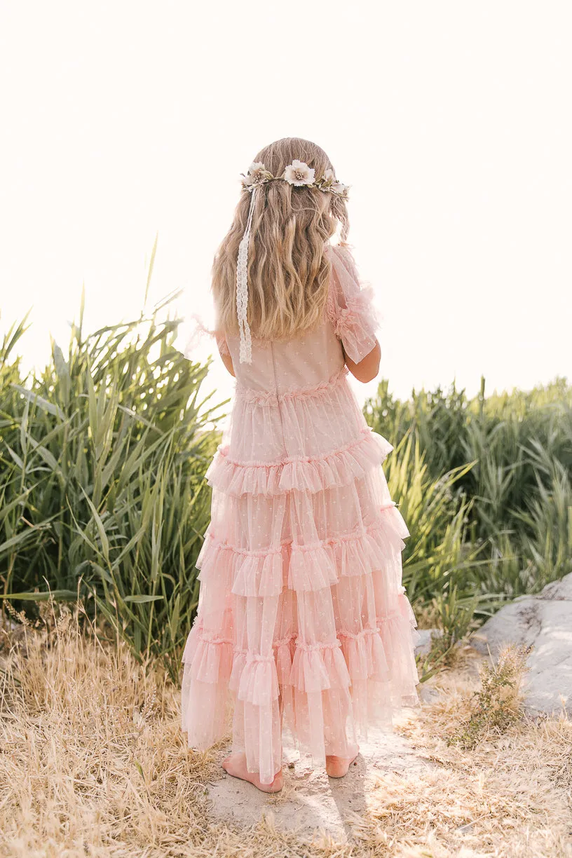 Mini Whimsical Maxi Dress in Blush