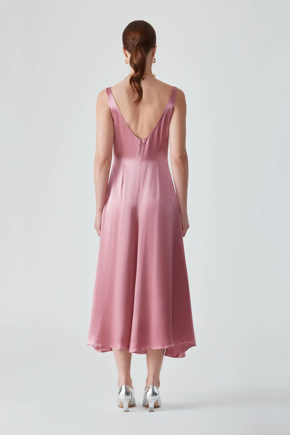 MIRA MIDI DRESS - PINK SALT