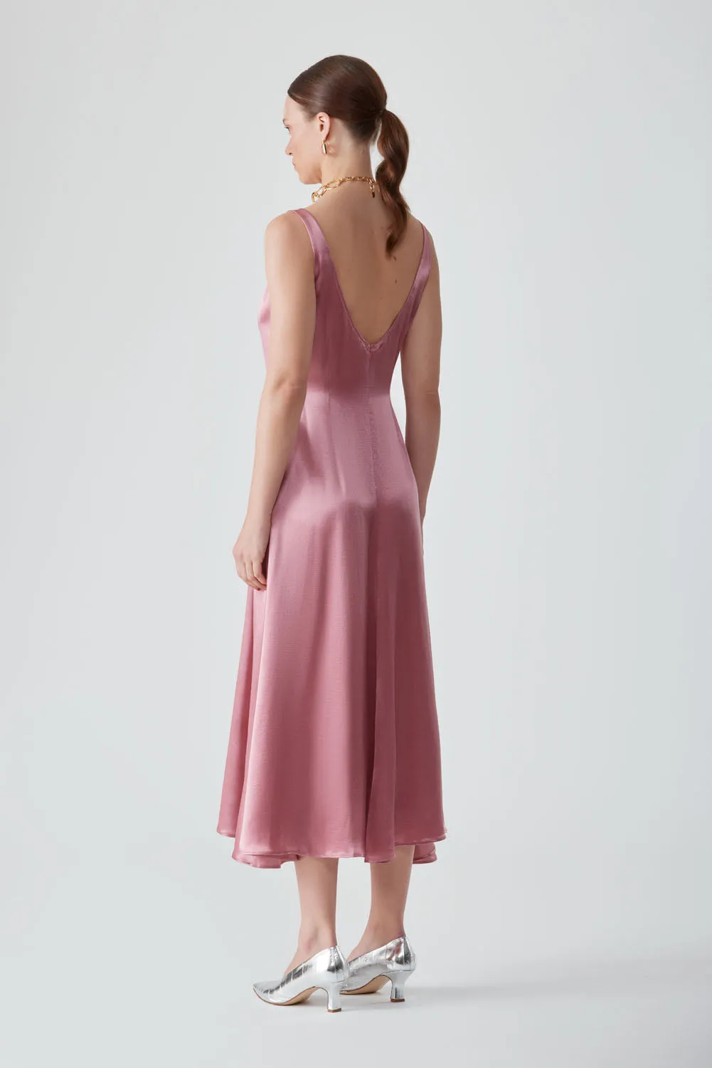 MIRA MIDI DRESS - PINK SALT