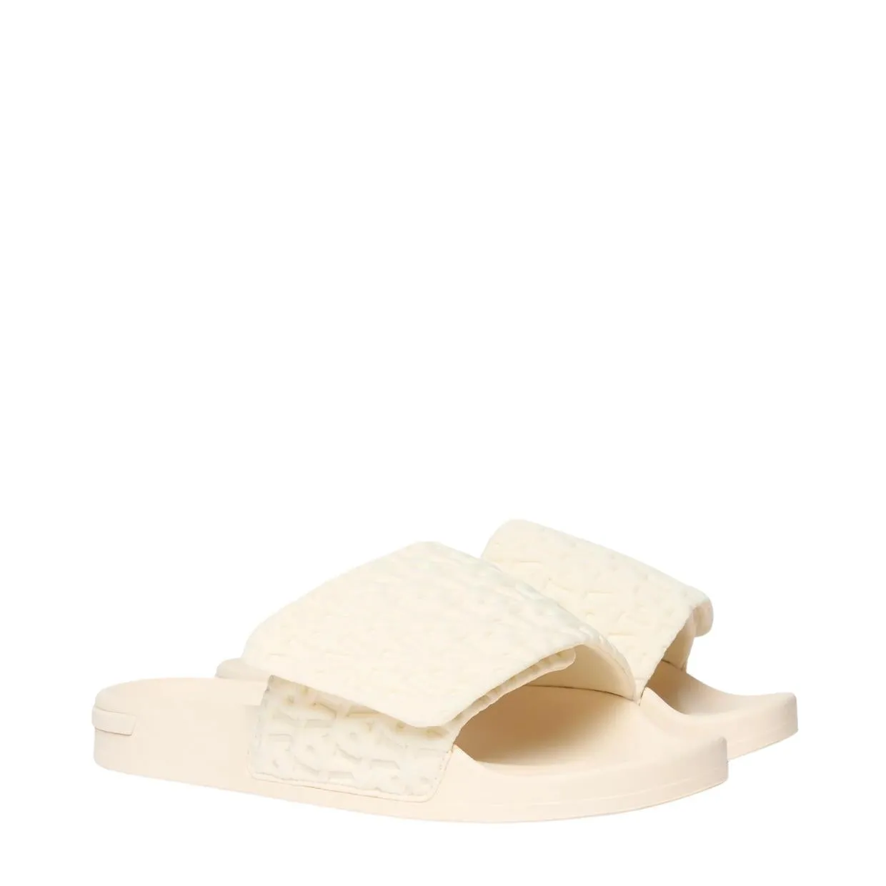 Miss Mallet Beige Embossed Slide