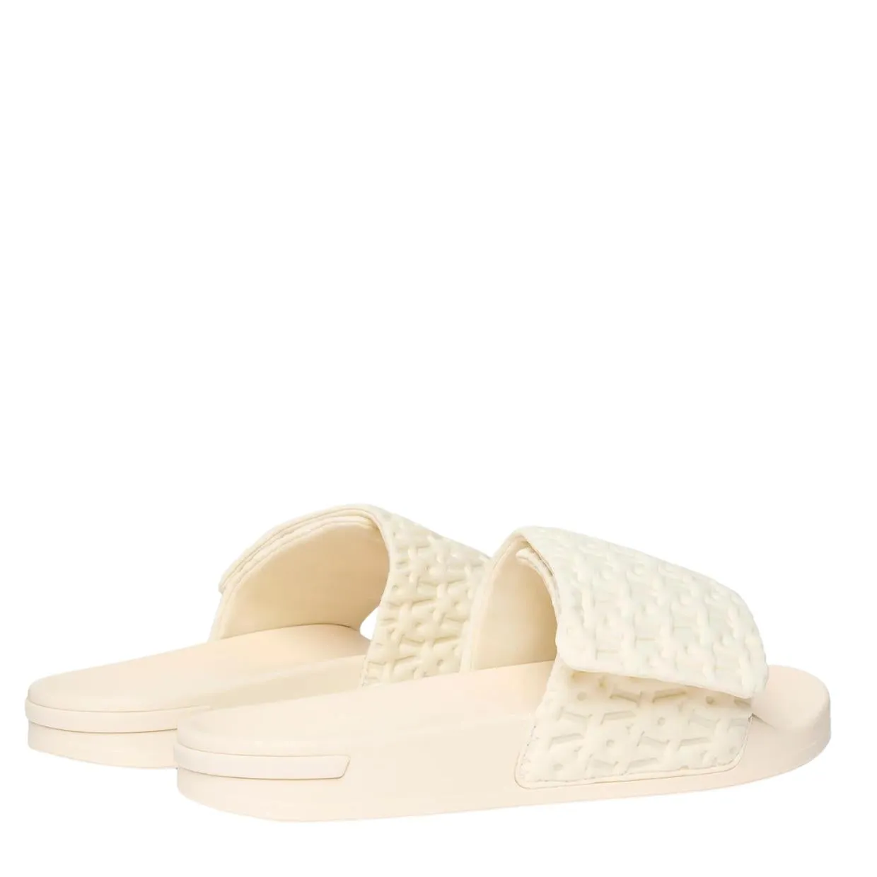 Miss Mallet Beige Embossed Slide