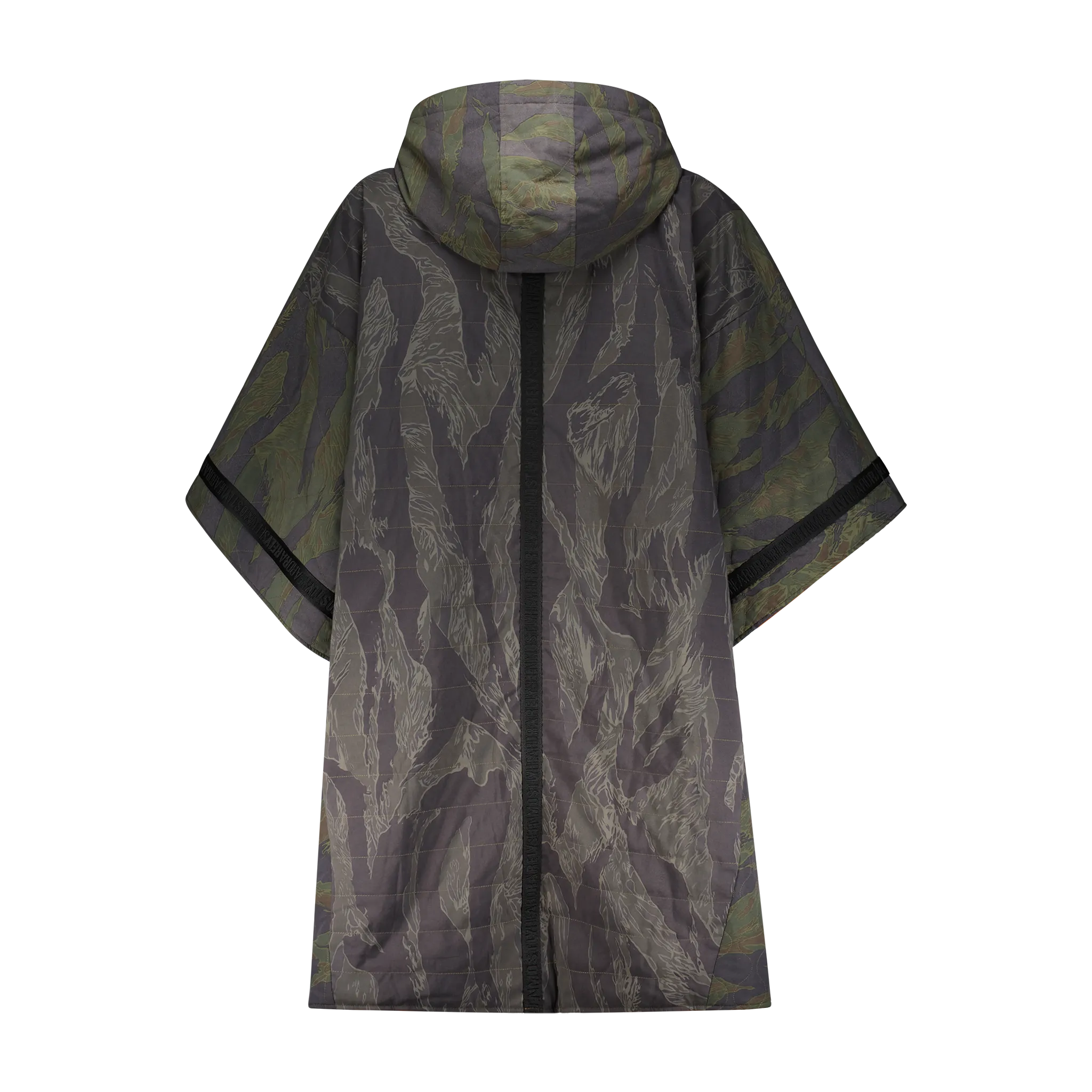 MIXED CAMO QUILTED PONCHO