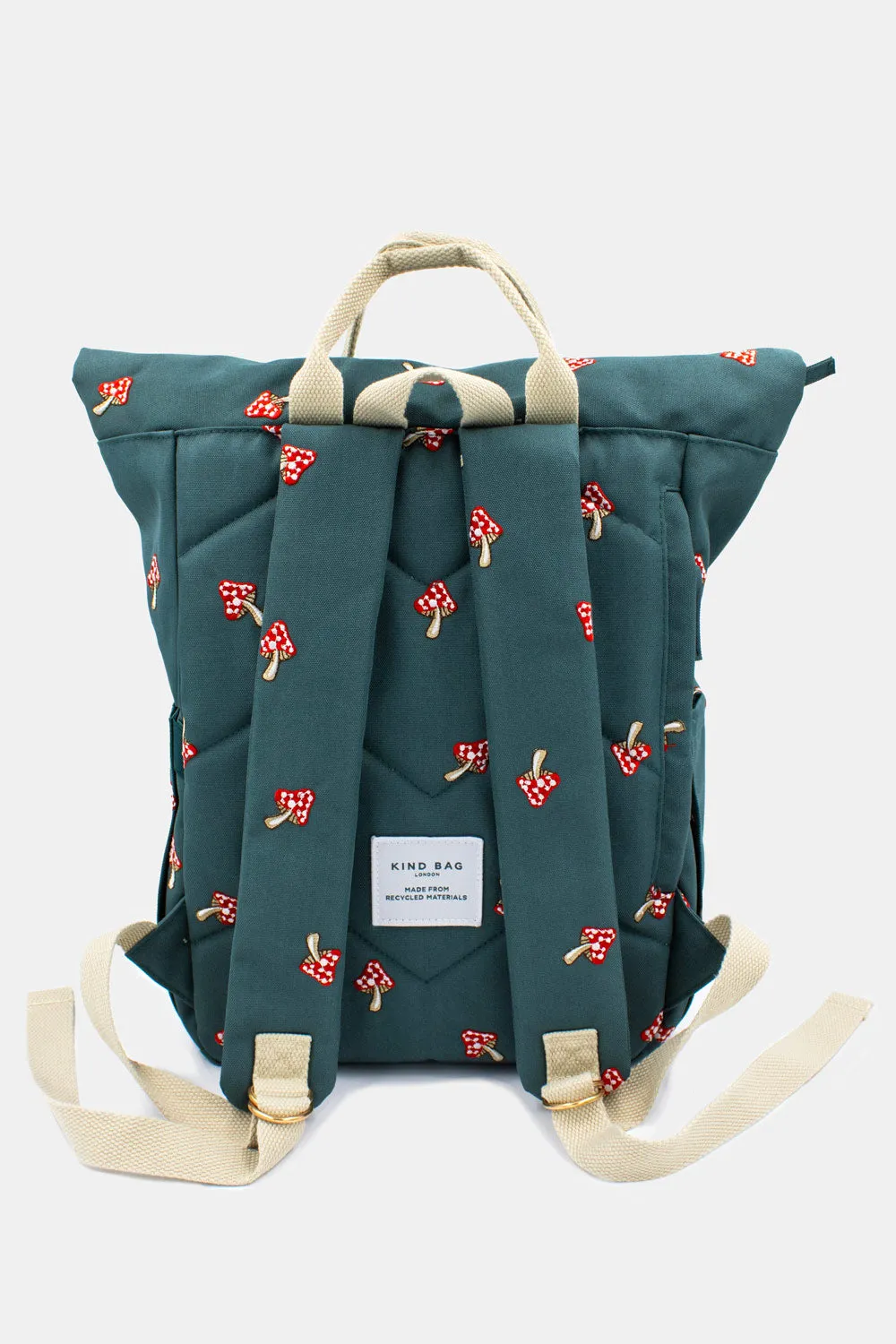 Mushrooms Green | Embroidered “Hackney” Backpack | Medium - PRE-ORDER