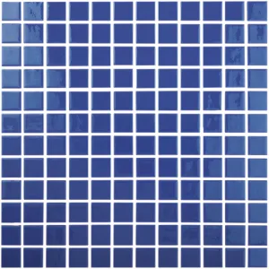 Navy Blue Slip Resistant, 1" x 1" - Glass Tile