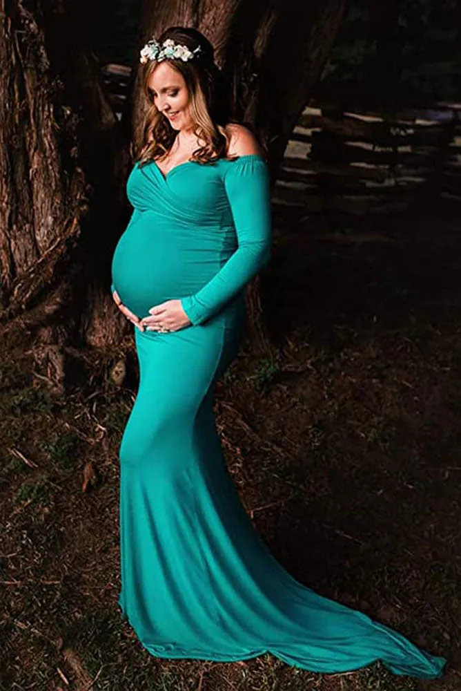 Nikki Knit Slim Maternity Gowns