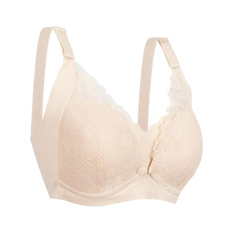 Okus - Pretty Lace Maternity & Nursing Bra - Beige