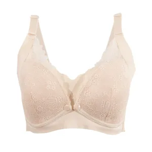 Okus - Pretty Lace Maternity & Nursing Bra - Beige