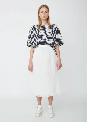 Organdy x Satin Pleated Skirt