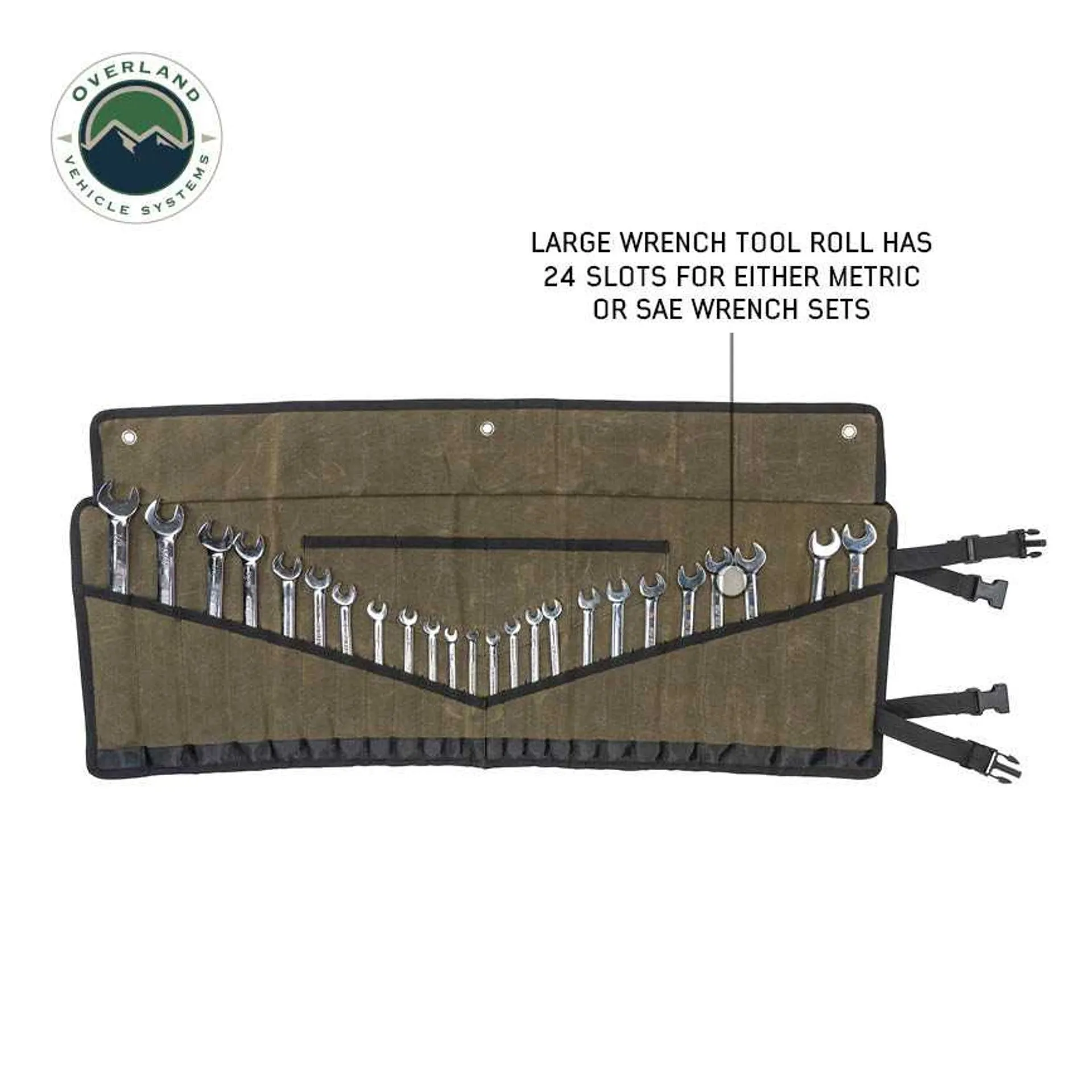 Overland Vehicle Systems Wrench Tool Roll #16 Waxed Canvas Storage Bags