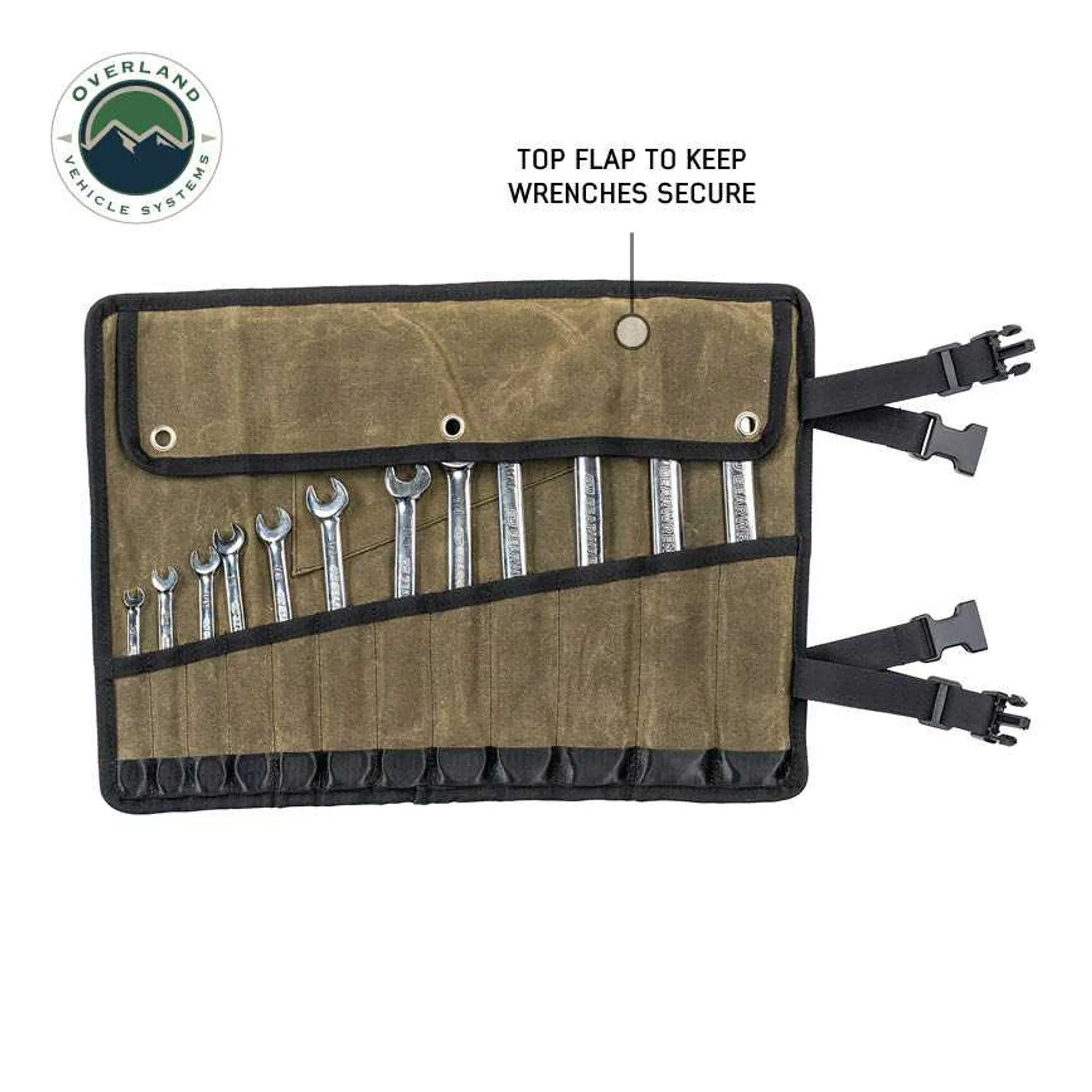 Overland Vehicle Systems Wrench Tool Roll #16 Waxed Canvas Storage Bags