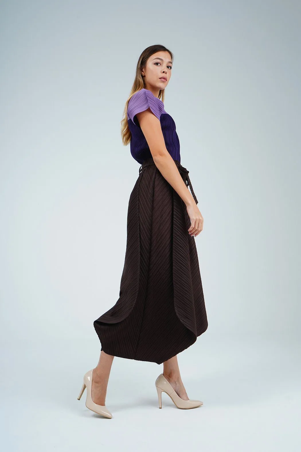 Palmira Double-Layered Genie Pleated Pants