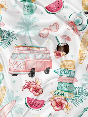 Panneau pour Serviette et Couverture Camping tropical