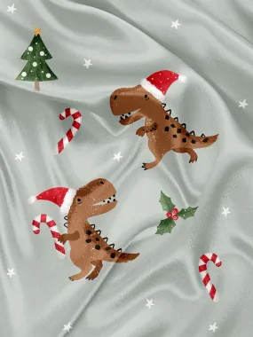 Panneau pour Serviette et Couverture Dino Tyrannosaure de Noël