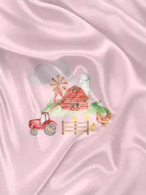 Panneau pour Serviette et Couverture À la ferme rose