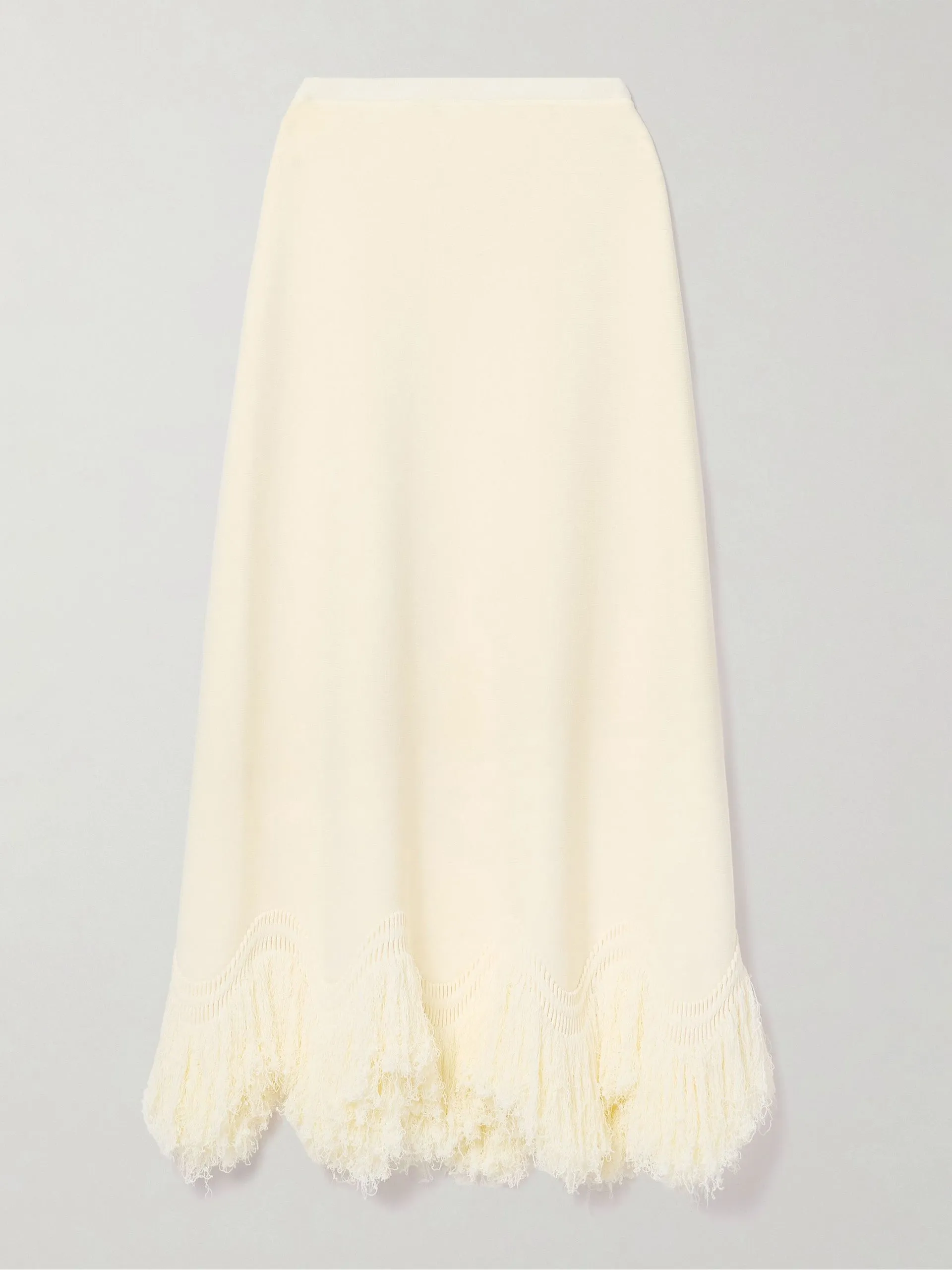 Paulina fringed knitted maxi skirt