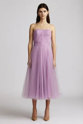 Pleated Tulle Dress - Lilac