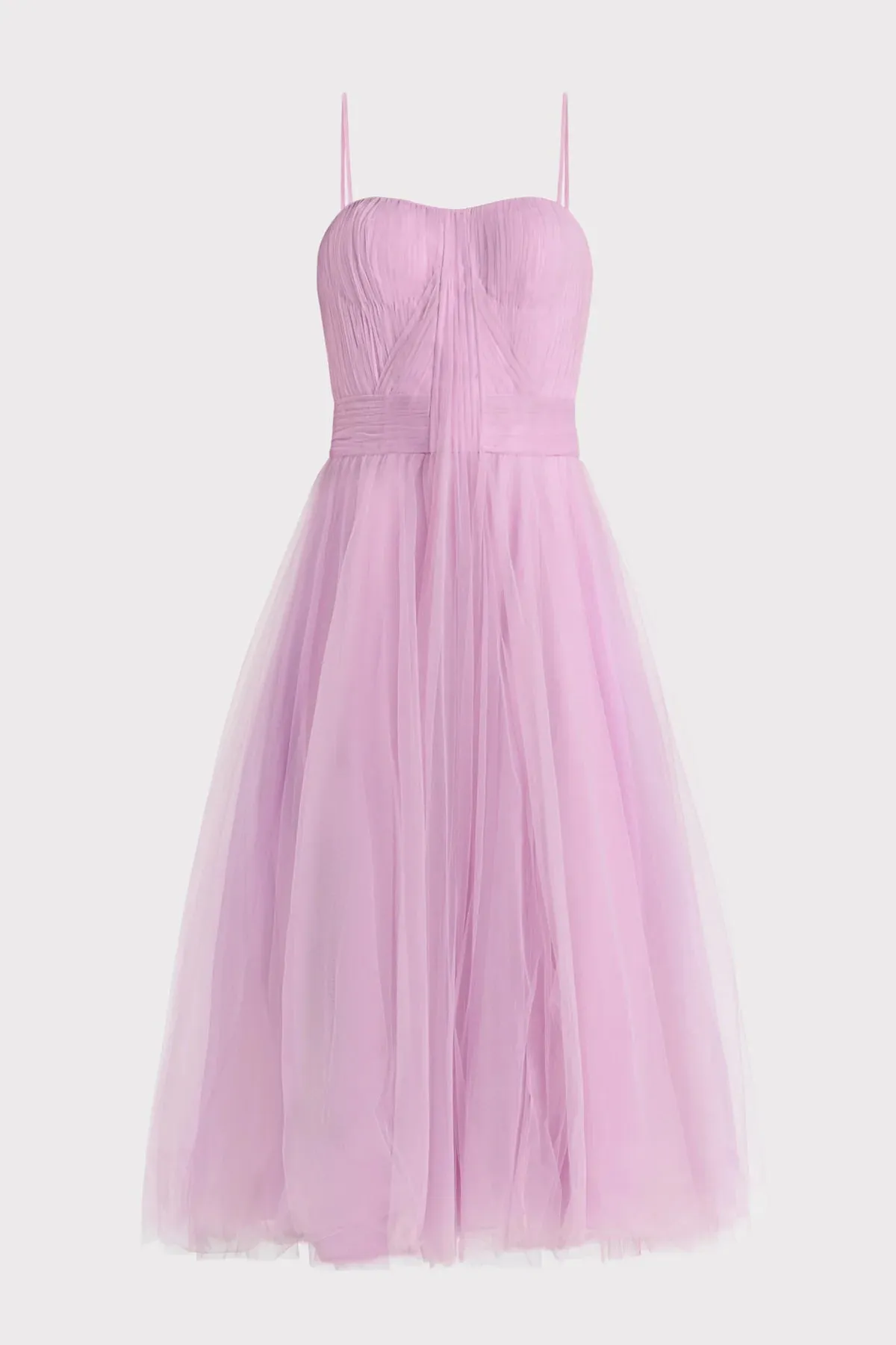 Pleated Tulle Dress - Lilac