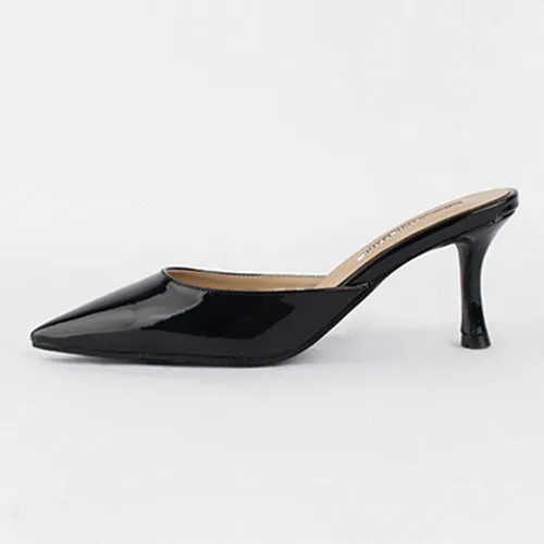 Pre Order:  Patent Leather Pointy Toe Mules