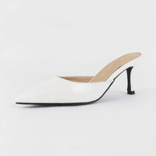 Pre Order:  Patent Leather Pointy Toe Mules