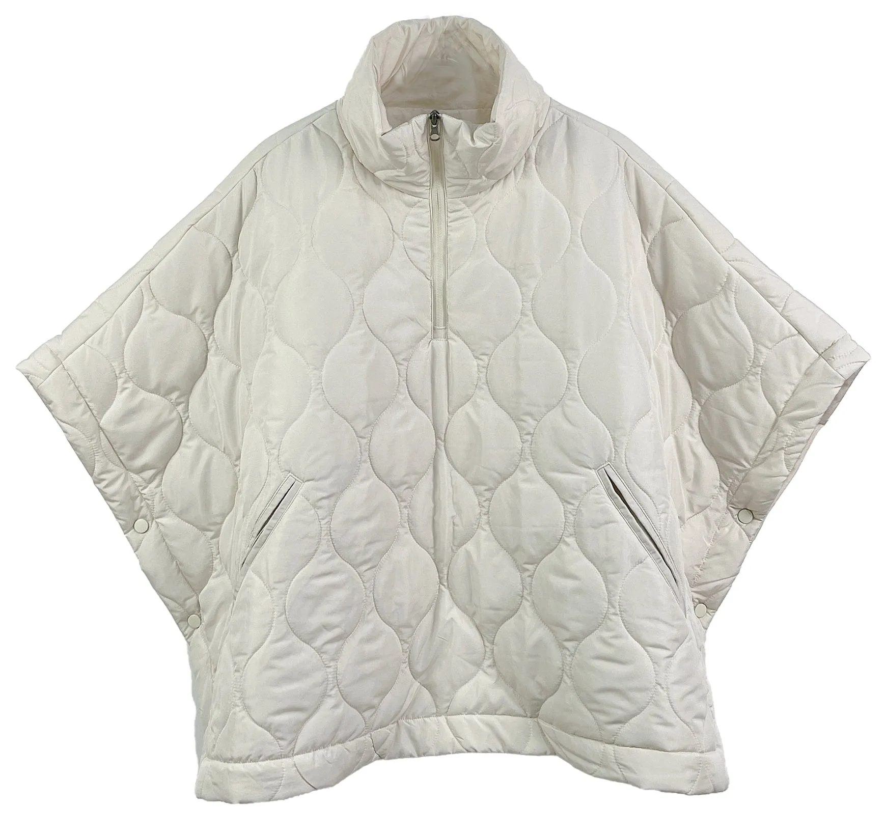 QCP420015 Quarter Zip Quilted Puffer Poncho