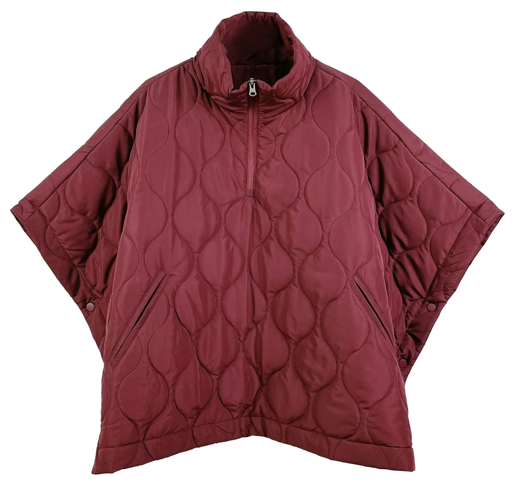 QCP420015 Quarter Zip Quilted Puffer Poncho