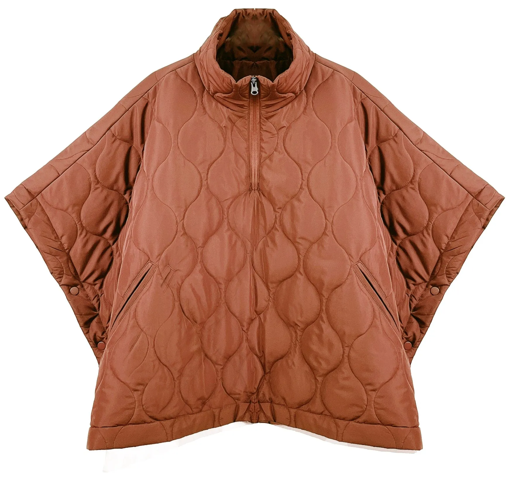 QCP420015 Quarter Zip Quilted Puffer Poncho