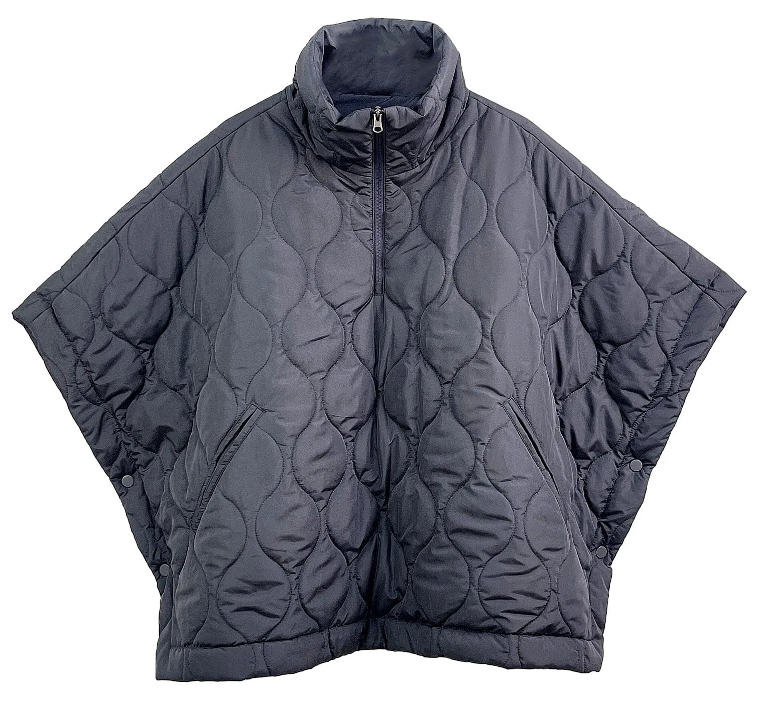 QCP420015 Quarter Zip Quilted Puffer Poncho