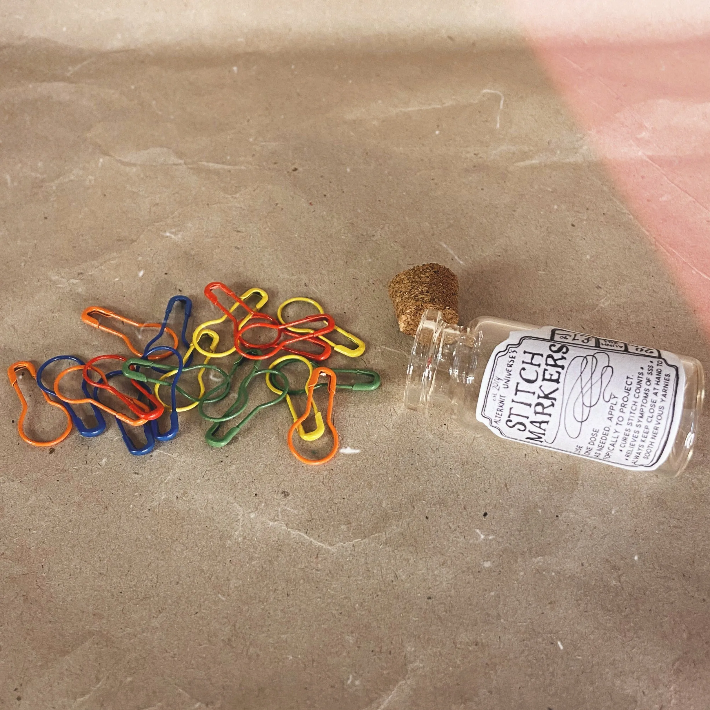 "Bright Pride" Stitch Marker Tonic Bottles