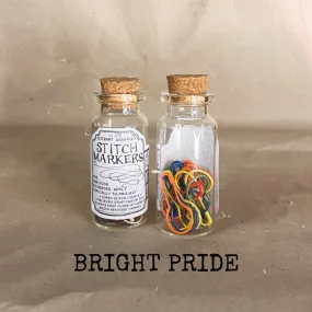 "Bright Pride" Stitch Marker Tonic Bottles