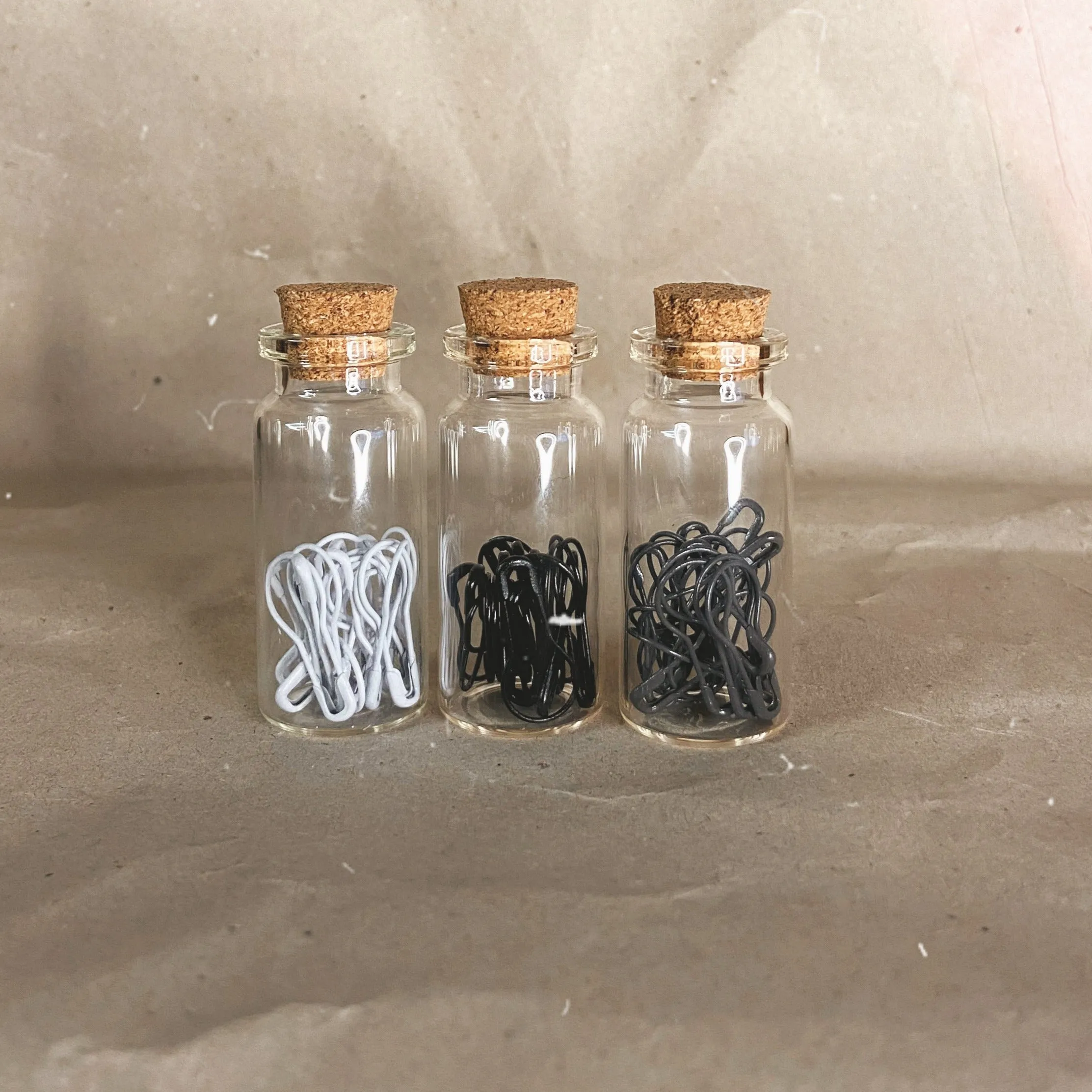 "Plain Black" Stitch Marker Tonic Bottles