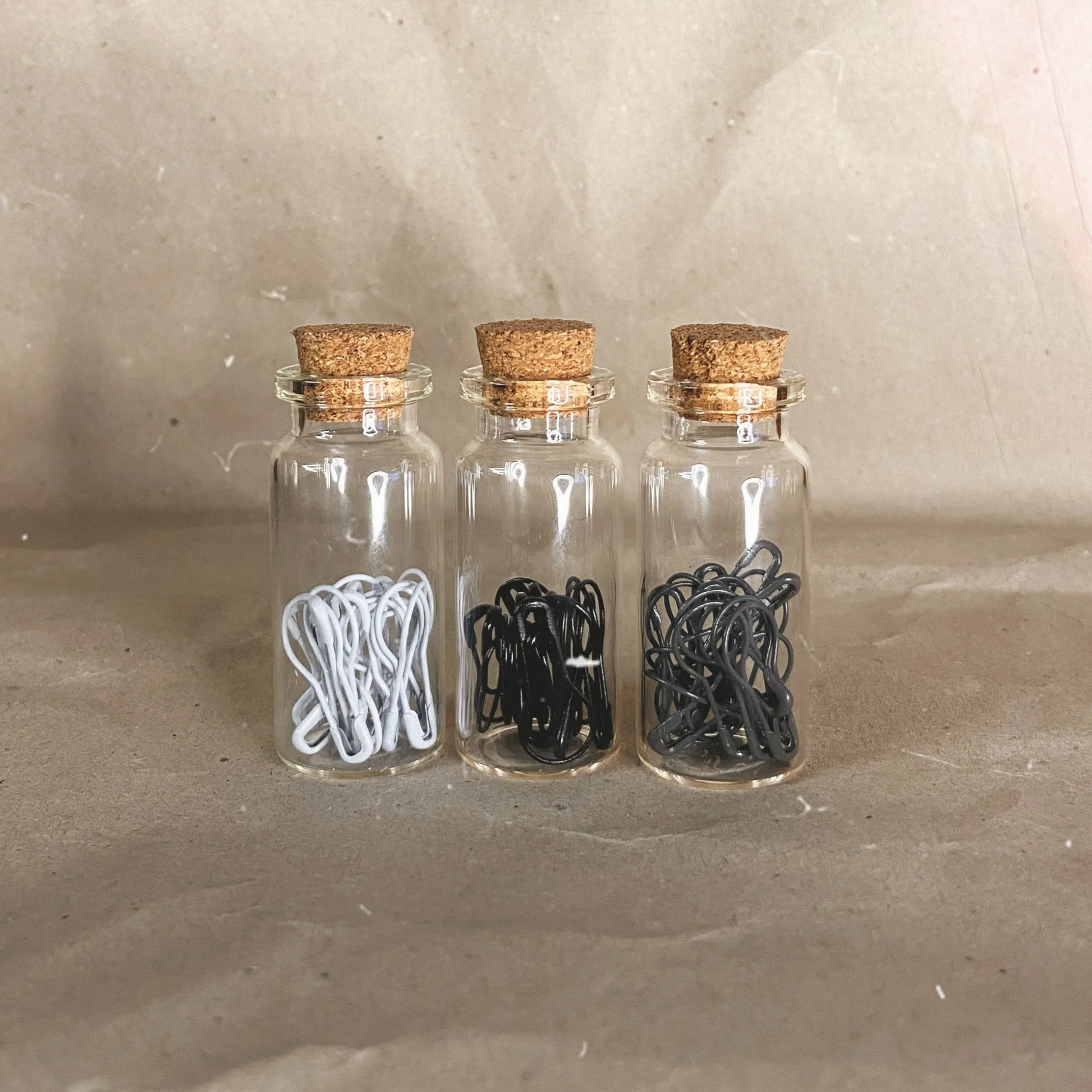 "Plain Grey" Stitch Marker Tonic Bottles