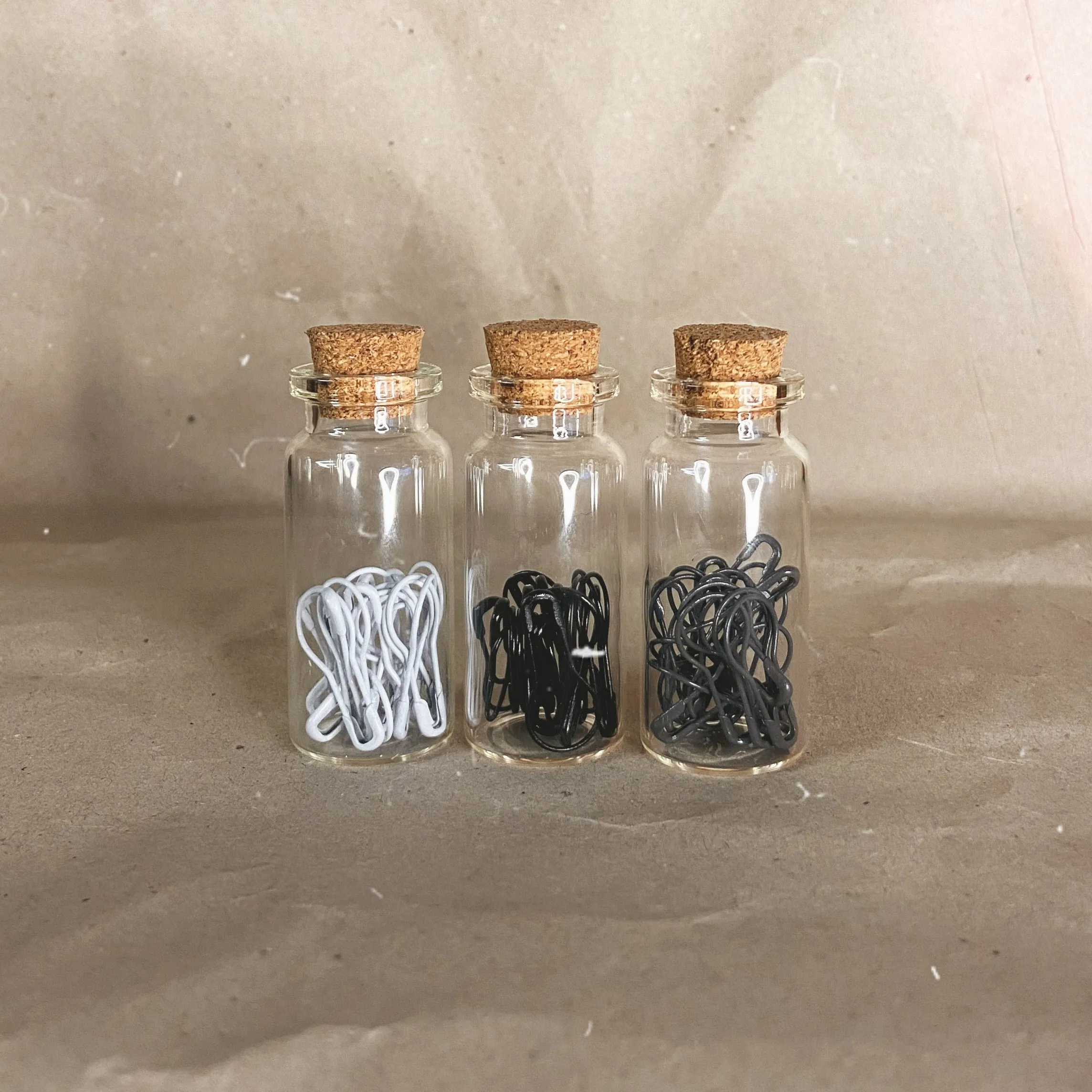 "Plain White" Stitch Marker Tonic Bottles