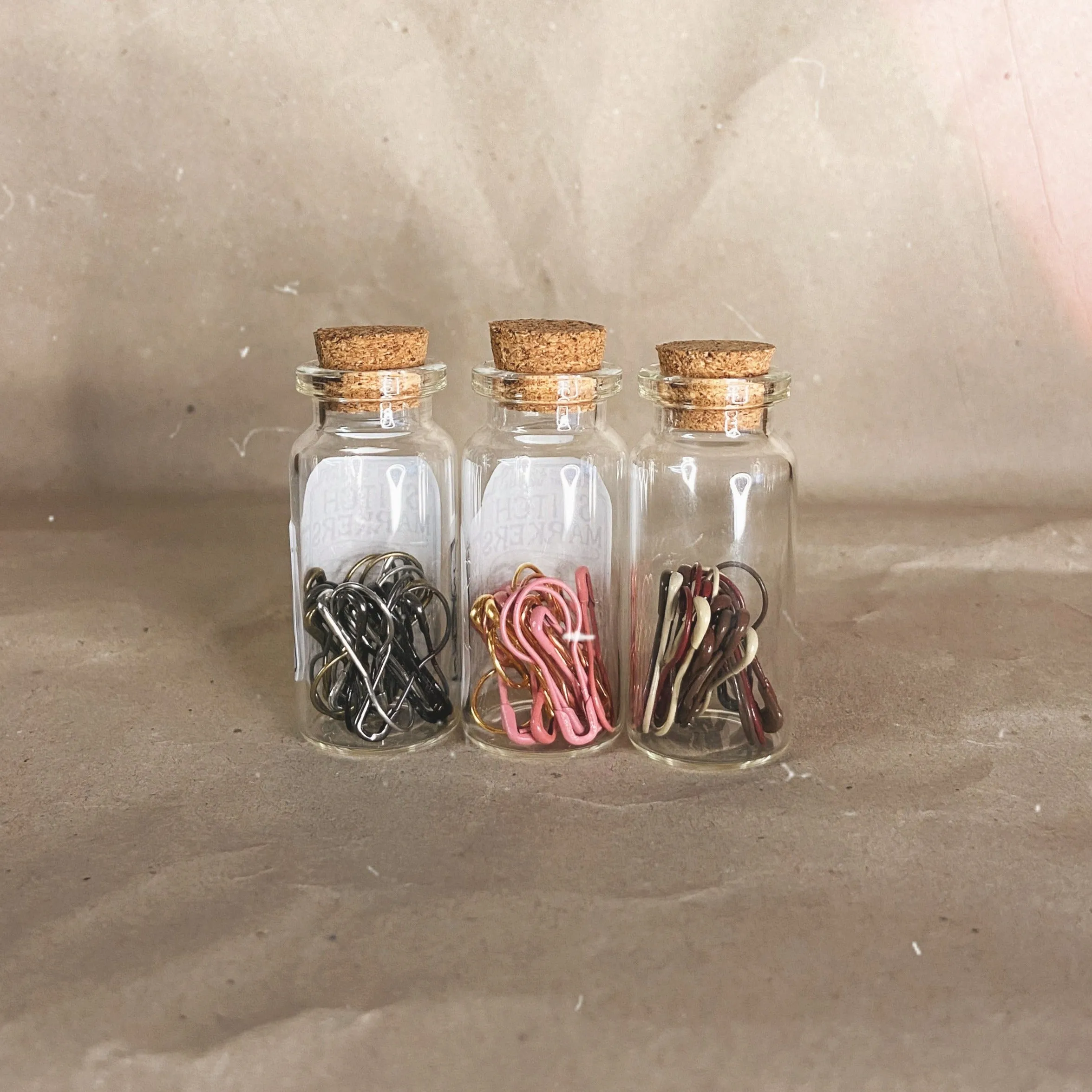 "Rose Gold" Stitch Marker Tonic Bottles